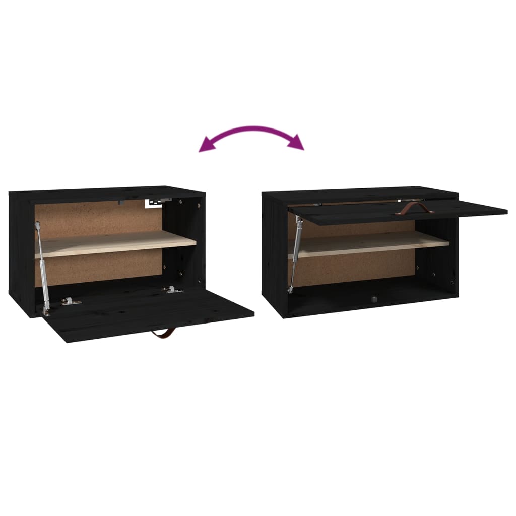 Wandkast 60X30X35 Cm Massief Grenenhout