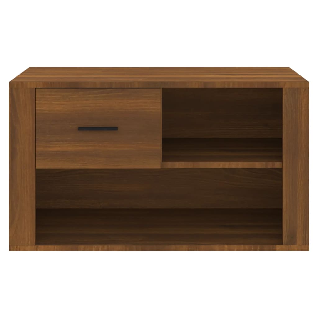 Schoenenkast 80X35X45 Cm Bewerkt Hout Bruin Eikenkleur Bruineiken