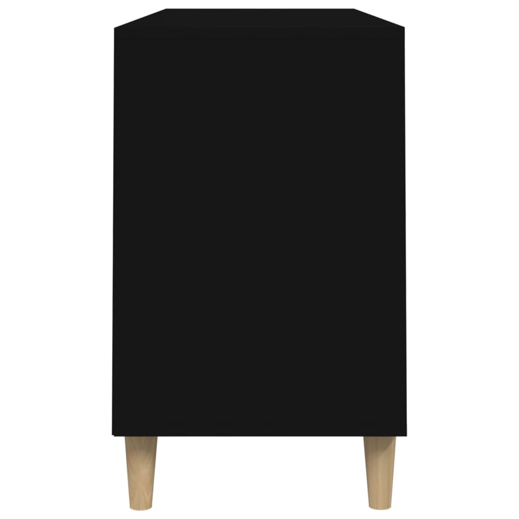 Schoenenkast 02X36X60 Cm Bewerkt Hout Zwart