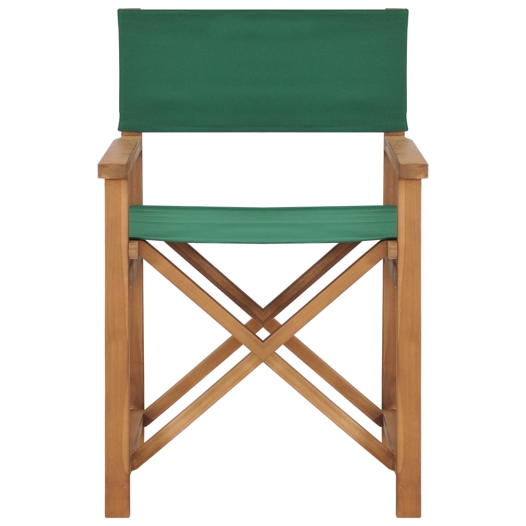 Regisseursstoelen 2 St Massief Teakhout Groen