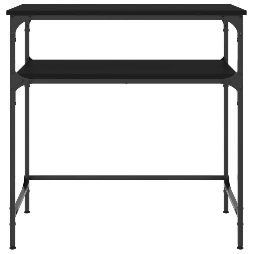 Wandtafel 75X35,5X75 Cm Bewerkt Hout Zwart