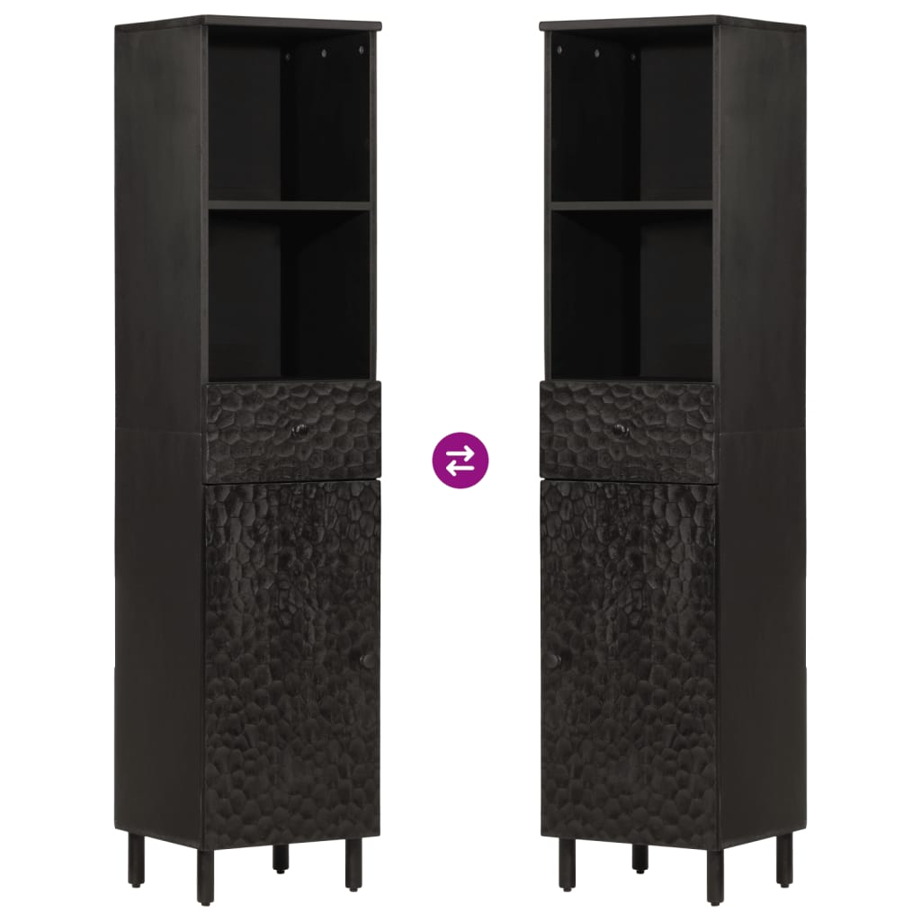 Badkamerkast 38X33X160 Cm Massief Mangohout