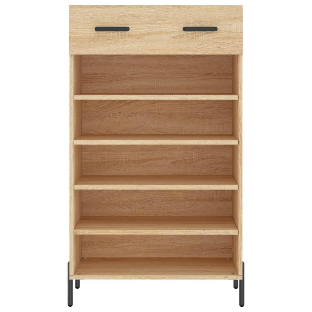 Schoenenkast 60X35X105 Cm Bewerkt Hout Sonoma Eikenkleurig