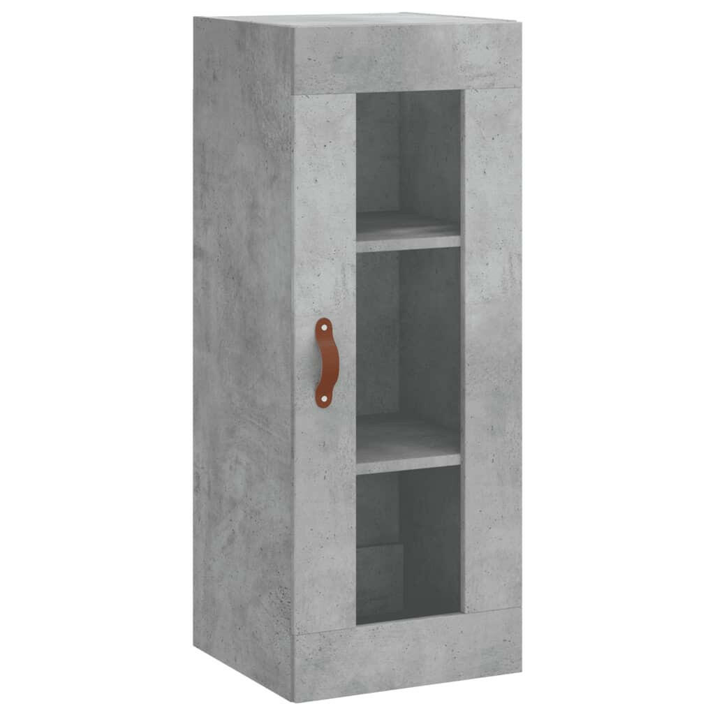 Hoge Kast 34,5X34X180 Cm Bewerkt Hout Betongrijs