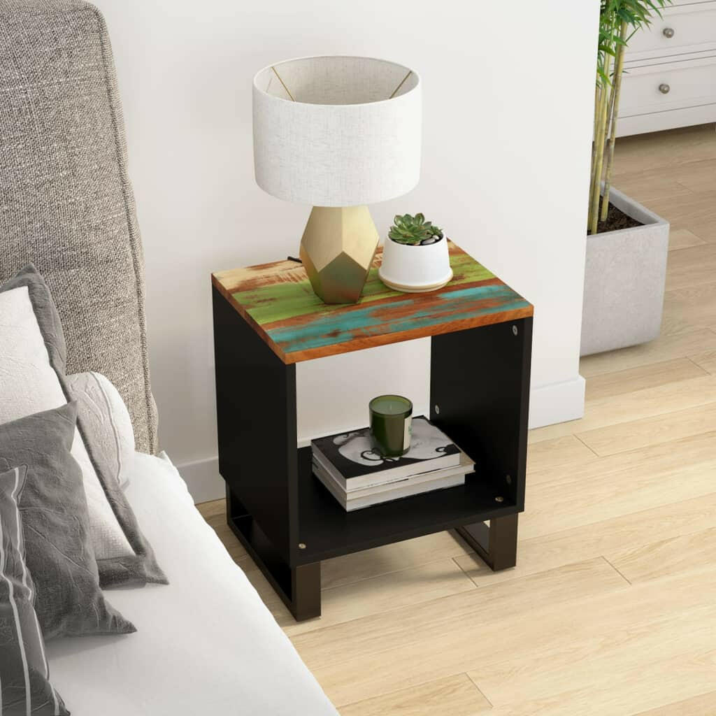 Salontafel 40X31X46 Cm Massief Acaciahout En Bewerkt Hout