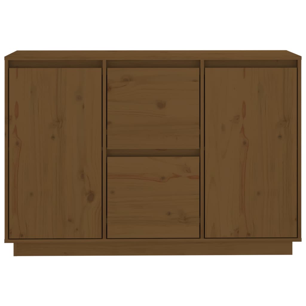 Dressoir 111X34X75 Cm Massief Grenenhout