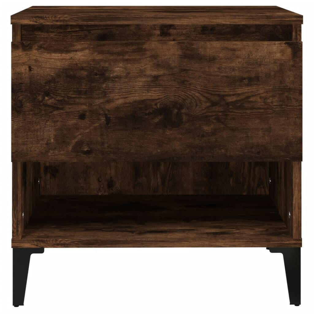 Bijzettafel 50X46X50 Cm Bewerkt Hout Gerookt Eikenkleurig