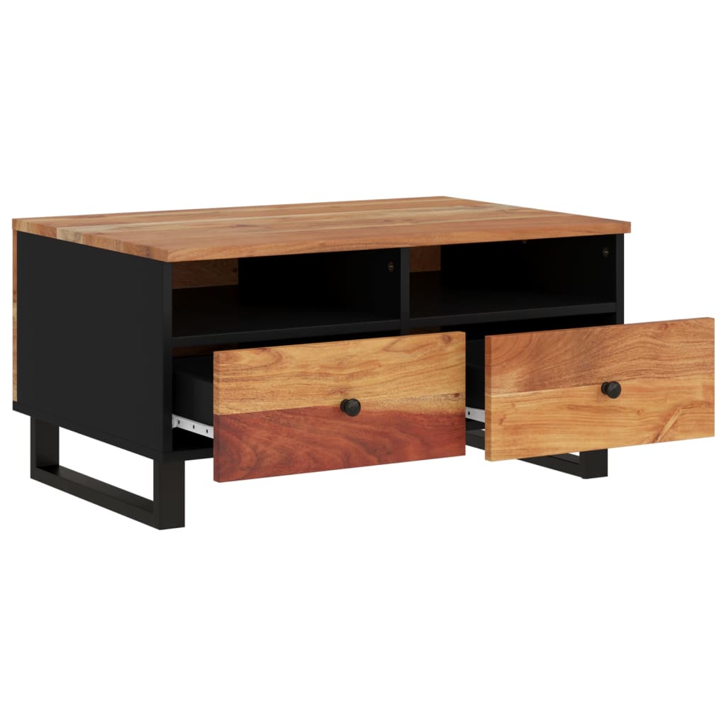Salontafel 80X54X40 Cm Massief Acaciahout En Bewerkt Hout