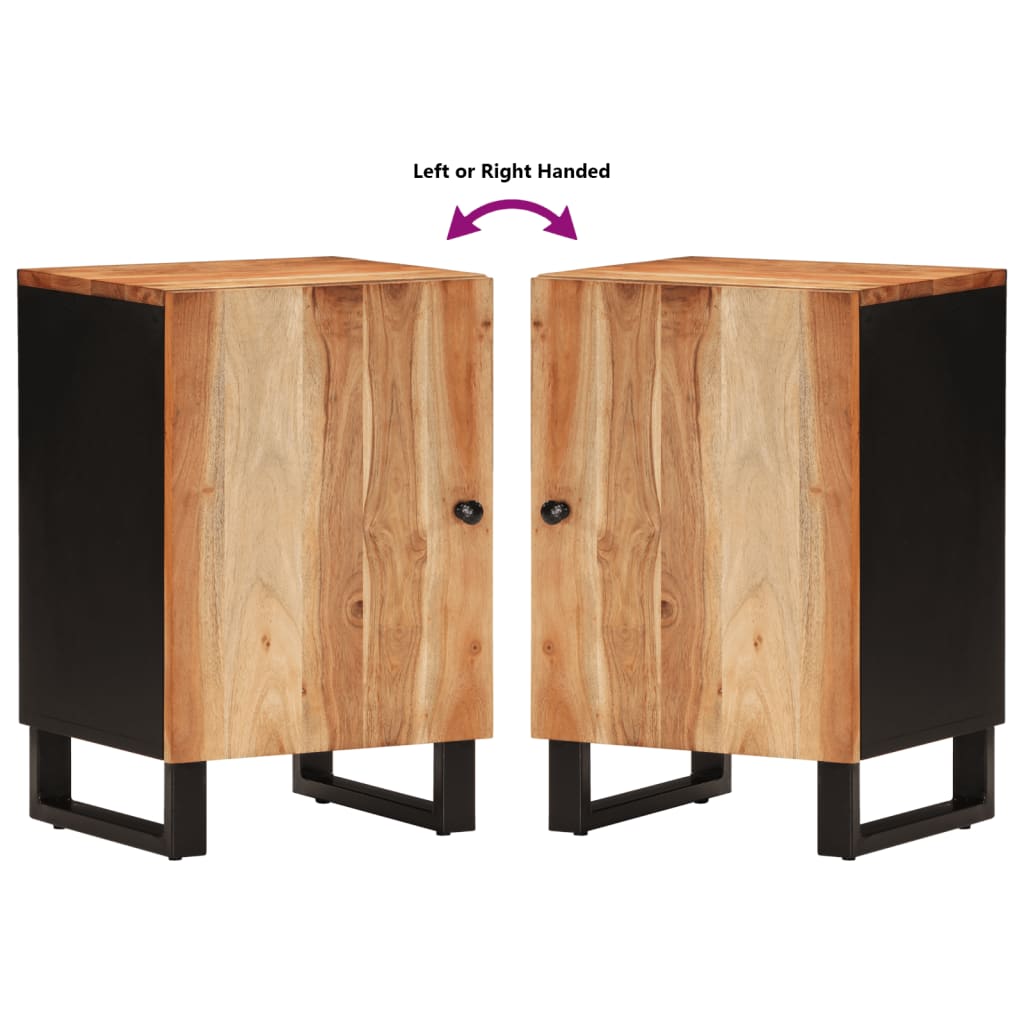 Badkamerkast 38X33X58 Cm Massief Acaciahout