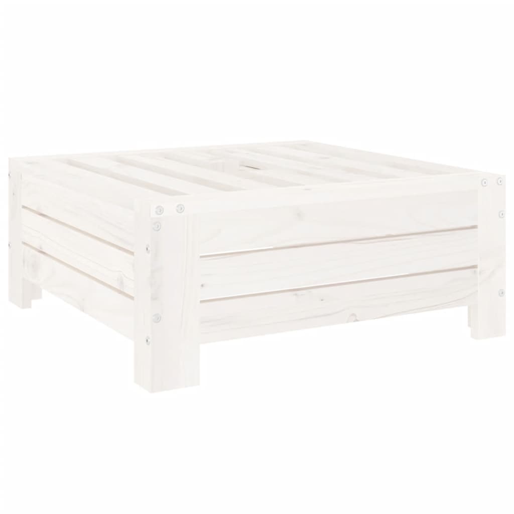 Parasolvoetbedekking Massief Grenenhout Wit