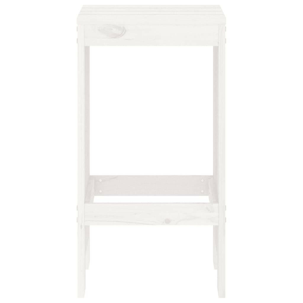 Barkrukken 2 St 40X36X75 Cm Massief Grenenhout Wit