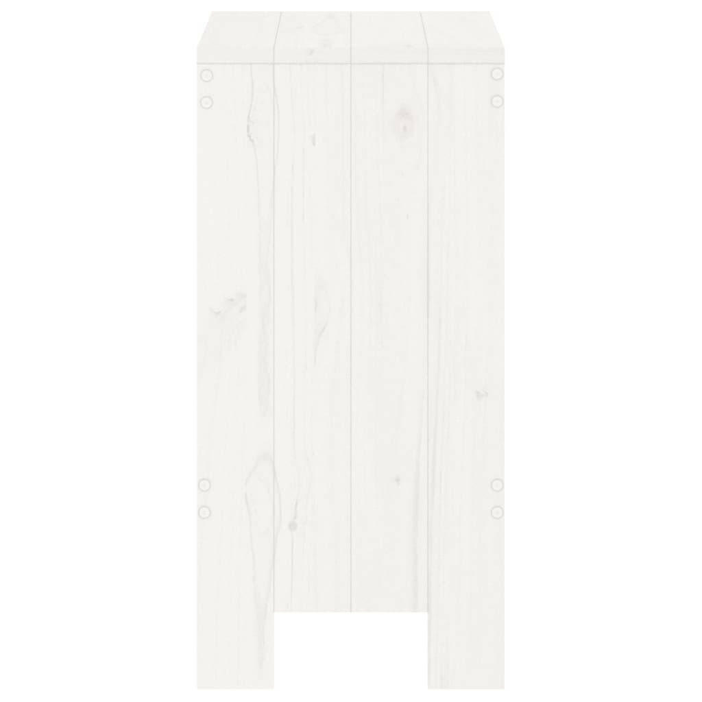 Barkrukken 2 St 40X36X75 Cm Massief Grenenhout Wit