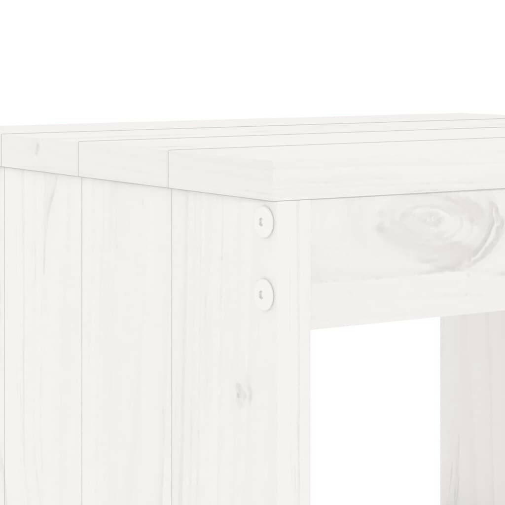 Barkrukken 2 St 40X36X75 Cm Massief Grenenhout Wit