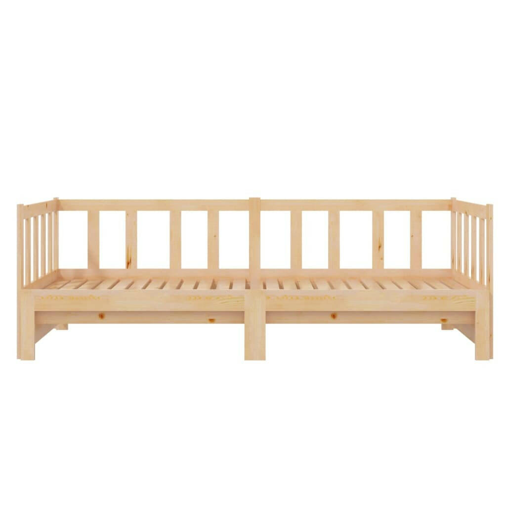 Slaapbank Uitschuifbaar Massief Grenenhout 2X(90X200) Cm