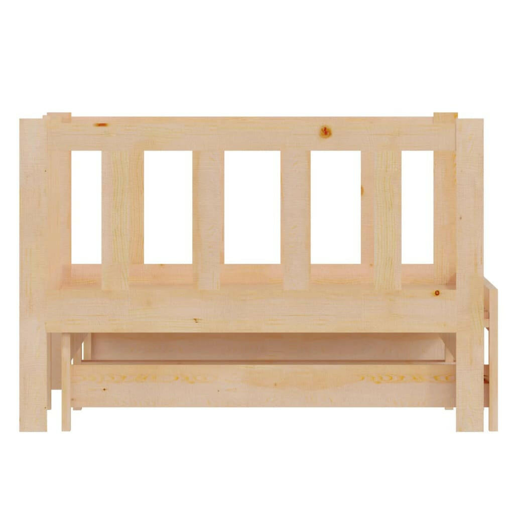 Slaapbank Uitschuifbaar Massief Grenenhout 2X(90X200) Cm