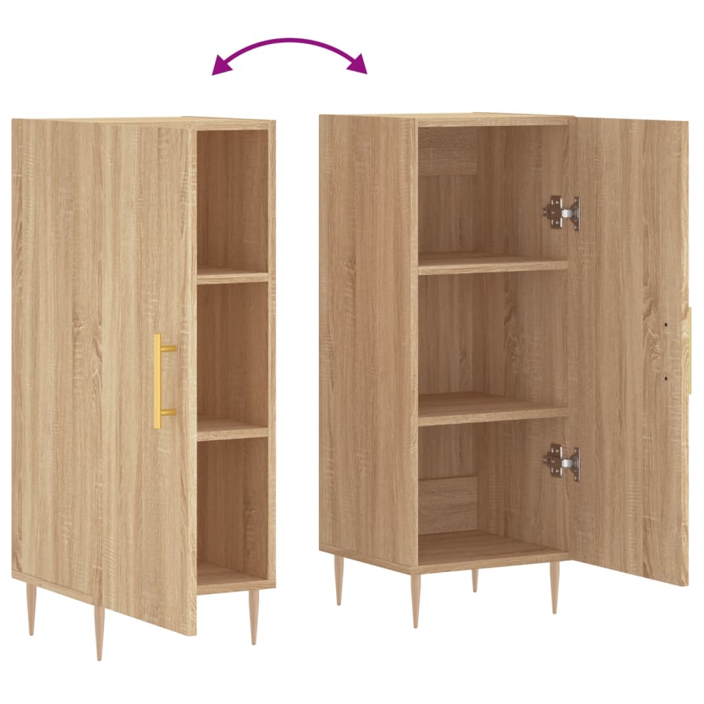 Dressoir 34,5X34X90 Cm Bewerkt Hout
