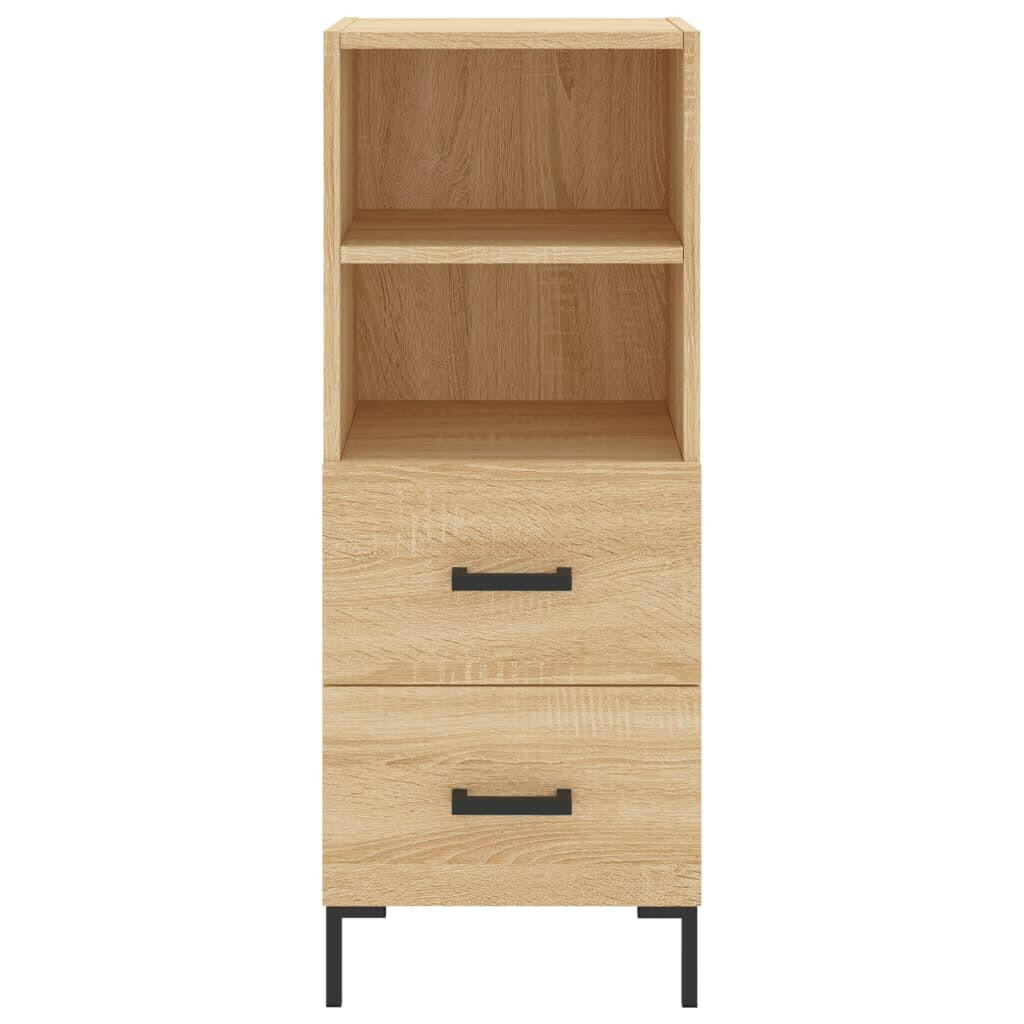 Dressoir 34,5X34X90 Cm Bewerkt Hout Sonoma Eiken