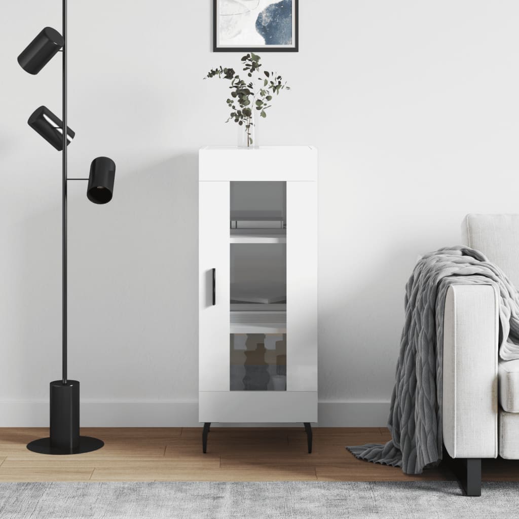 Dressoir 34,5X34X90 Cm Bewerkt Hout Eikenkleurig