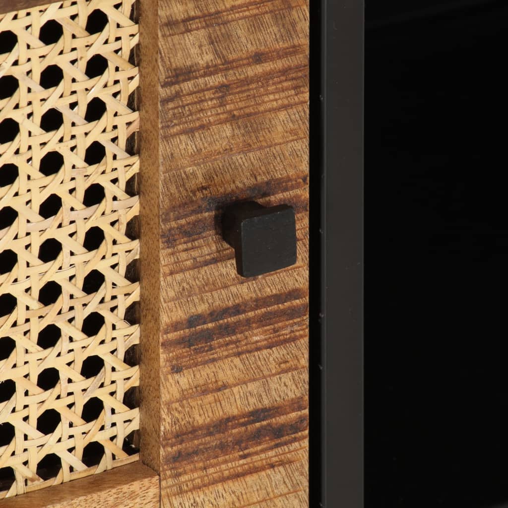 Tv-Meubel Massief Ruw Mangohout En Ijzer