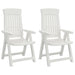 Tuinstoelen 2 St Verstelbaar Pp Wit