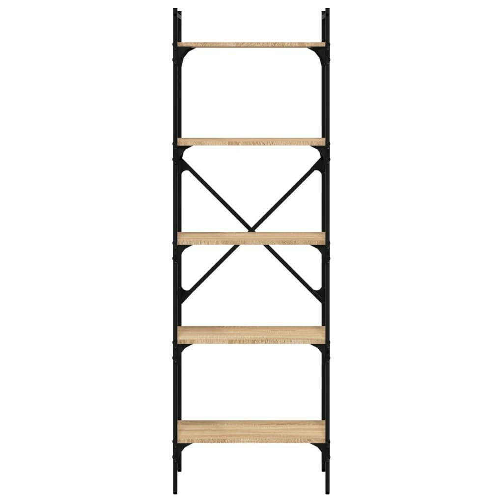 Boekenkast 5-Laags 56X31,5X174 Cm Bewerkt Hout Sonoma Eiken