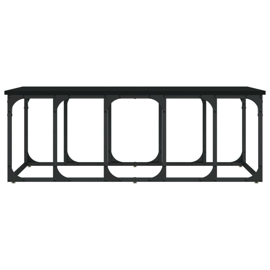Salontafel 100X50X35,5 Cm Bewerkt Hout Zwart