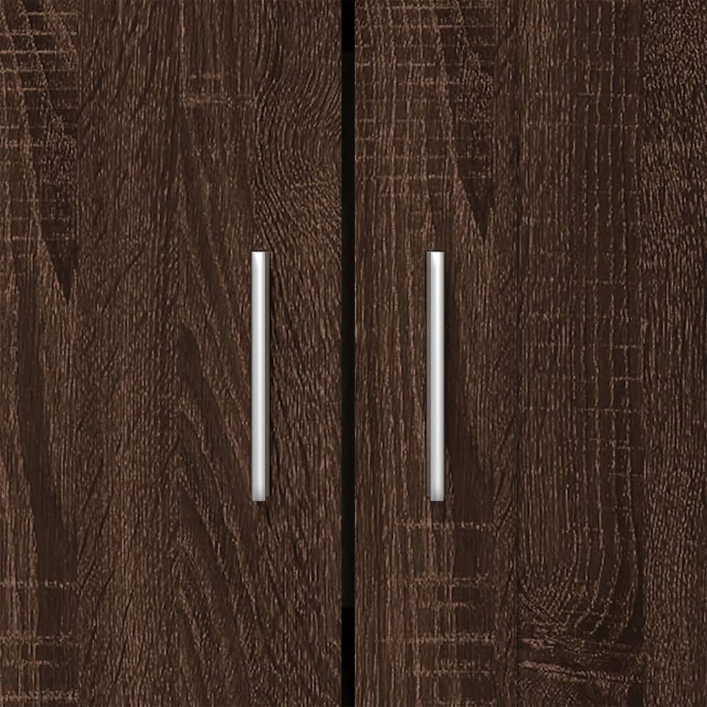 Boekenkast 82,5X30,5X115 Cm Bewerkt Hout Bruineikenkleurig