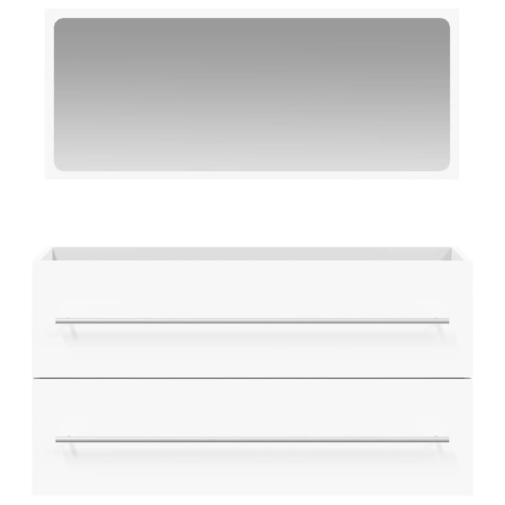 Badkamerkast Met Spiegel Bewerkt Hout