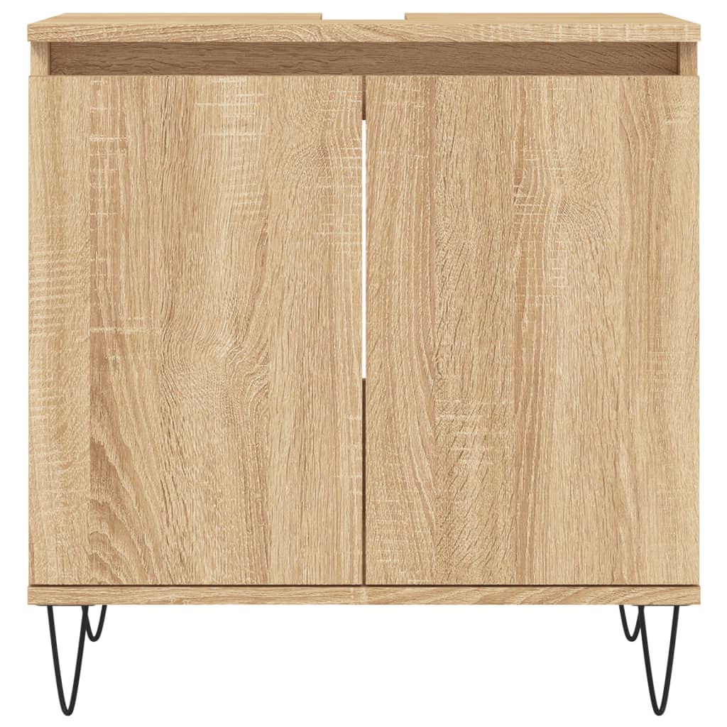 Badkamermeubelset Bewerkt Hout Kleurig