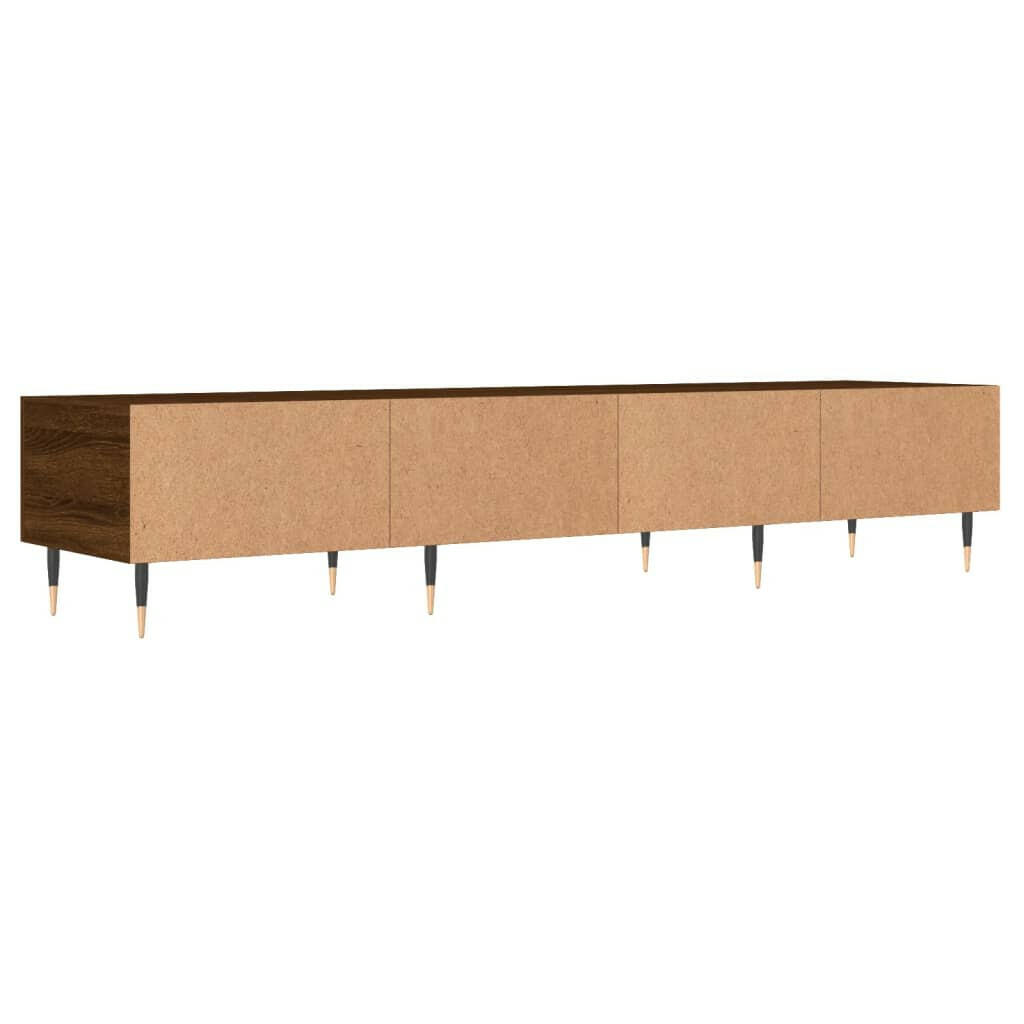Tv-Meubel 150X36X30 Cm Bewerkt Hout Bruin Eikenkleur