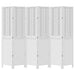 Kamerscherm Met 6 Panelen Massief Paulowniahout Wit