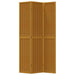 Kamerscherm Met 3 Panelen Massief Paulowniahout Bruin