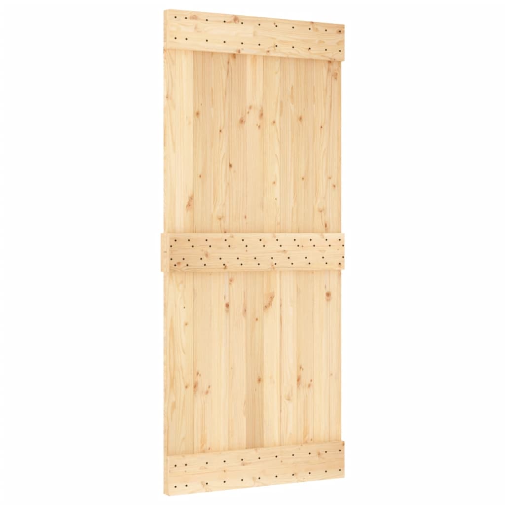 Schuifdeur Met Beslag 90X210 Cm Massief Grenenhout