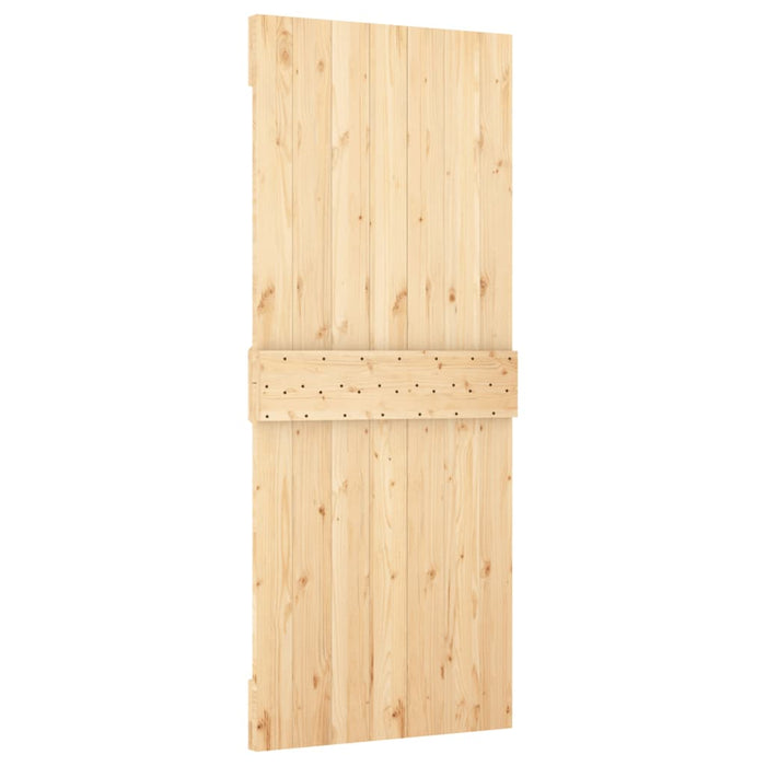 Schuifdeur Met Beslag 90X210 Cm Massief Grenenhout