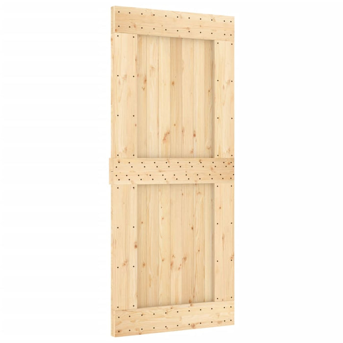 Schuifdeur Met Beslag 90X210 Cm Massief Grenenhout