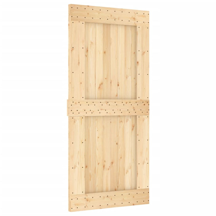 Schuifdeur Met Beslag 95X210 Cm Massief Grenenhout