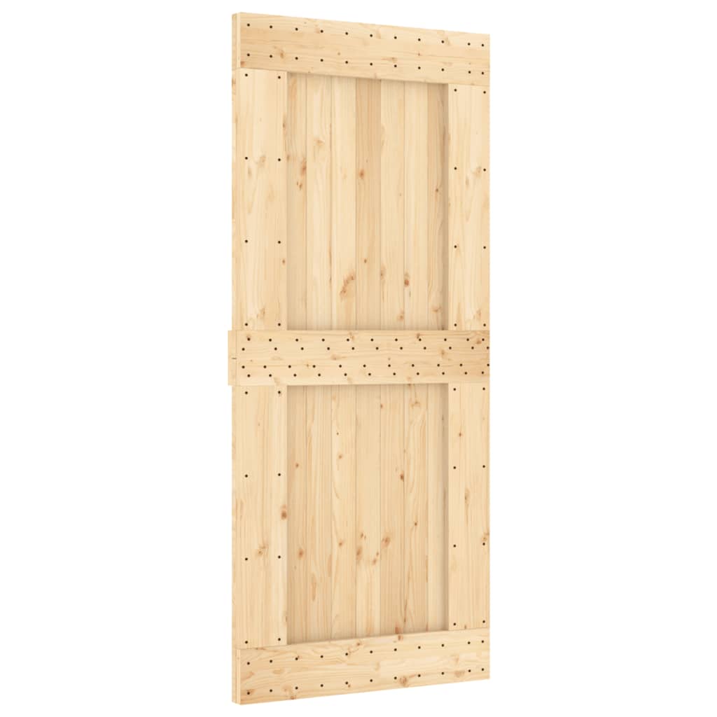 Schuifdeur Met Beslag 90X210 Cm Massief Grenenhout