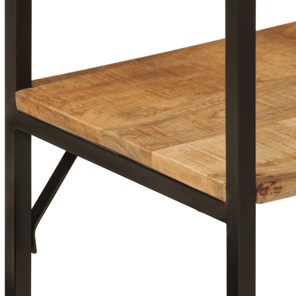 Kledingrek Met Schappen 90X40X190 Cm Massief Mangohout En Ijzer