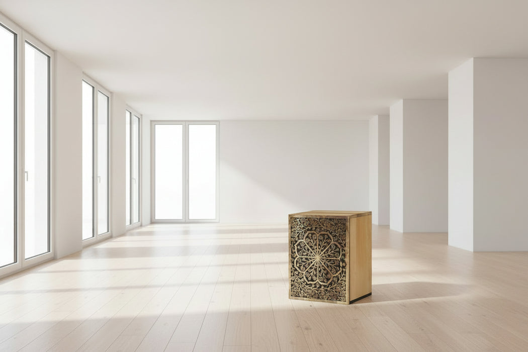 Badkamerwandkast 38X33X48 Cm Massief Mangohout