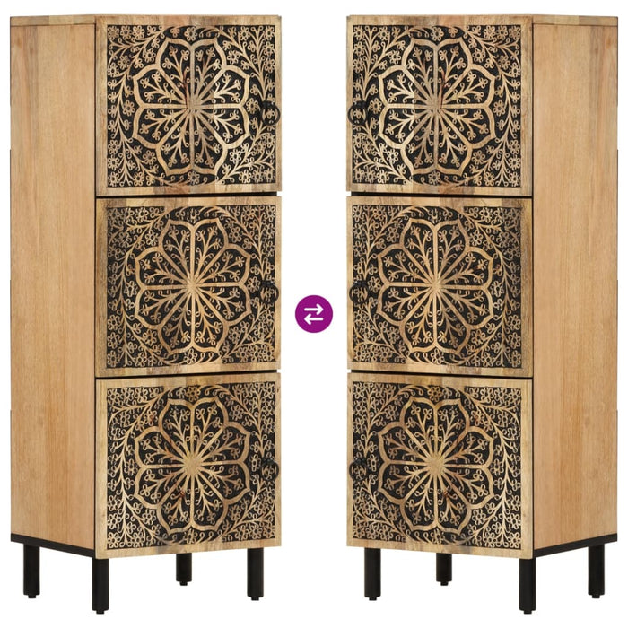 Bijzetkast 40X33X110 Cm Massief Mangohout