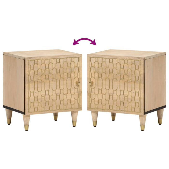 Nachtkastje 40X33X46 Cm Massief Mangohout