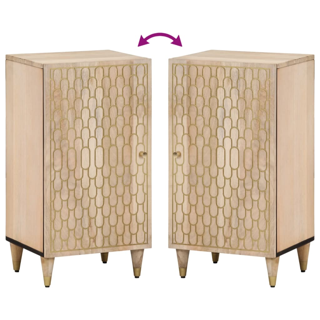 Bijzetkast 40X33X75 Cm Massief Mangohout