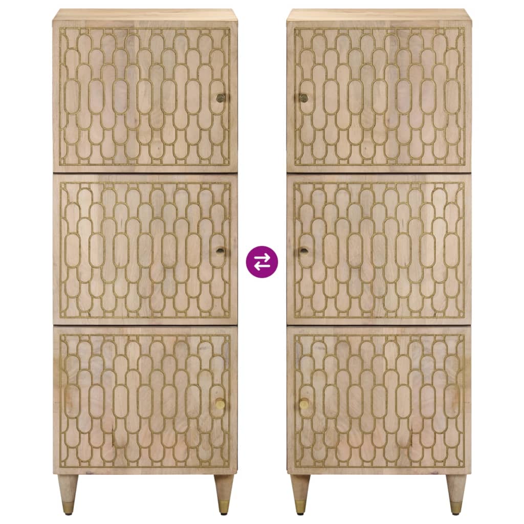 Hoge Kast 40X33X110 Cm Massief Mangohout