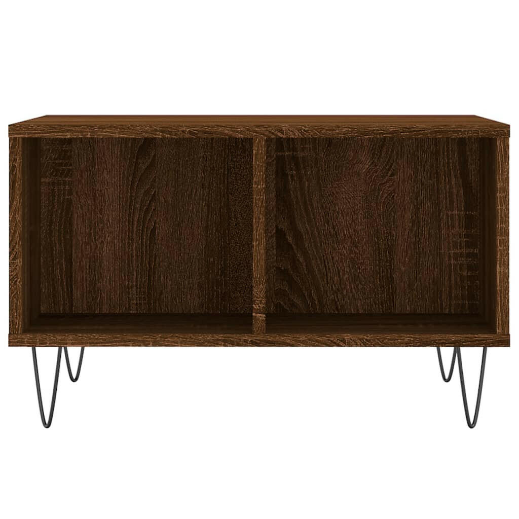 Salontafel 60X50X36,5 Cm Bewerkt Hout Bruin Eikenkleur