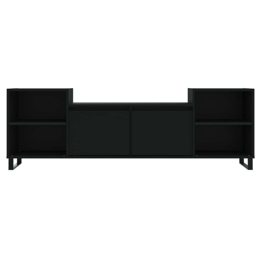 Tv-Meubel 160X35X55 Cm Bewerkt Hout Zwart