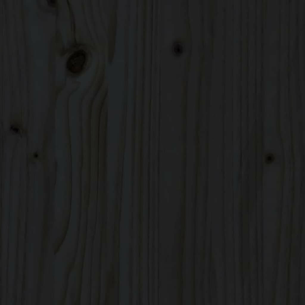 Kinderbedframe 80X200 Cm Massief Grenenhout Zwart