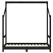 Kinderbedframe 2X(70X140) Cm Massief Grenenhout Zwart