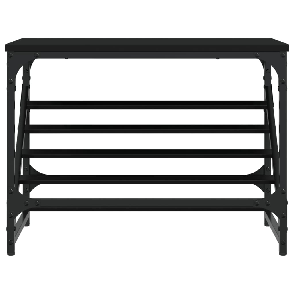 Schoenenrek Bewerkt Hout Zwart