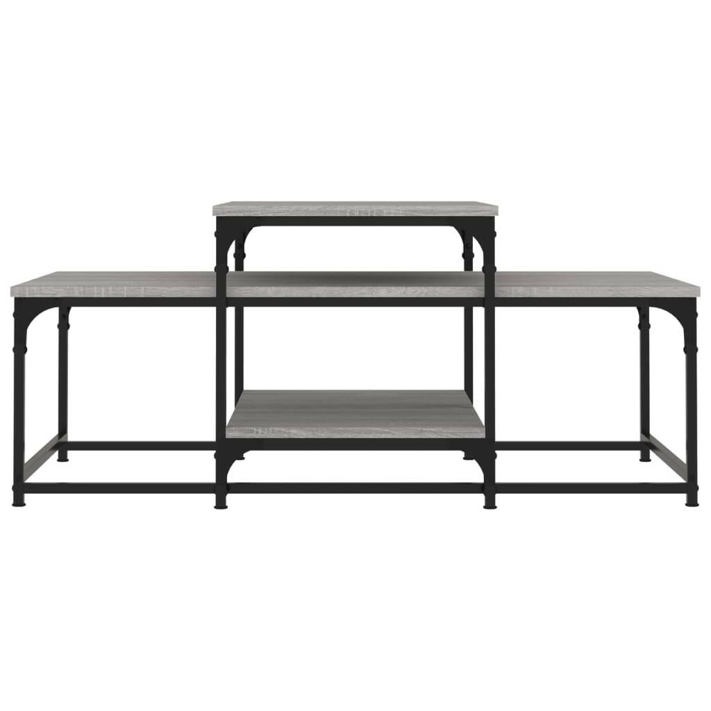 Salontafel 102X60X45 Cm Bewerkt Hout Grijs Sonoma Eikenkleurig