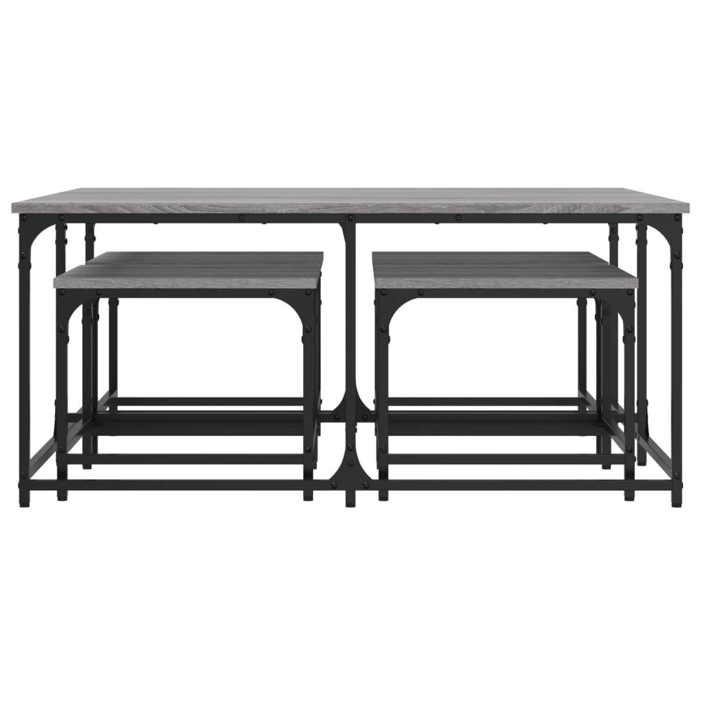 5-Delige Tafeltjesset Bewerkt Hout